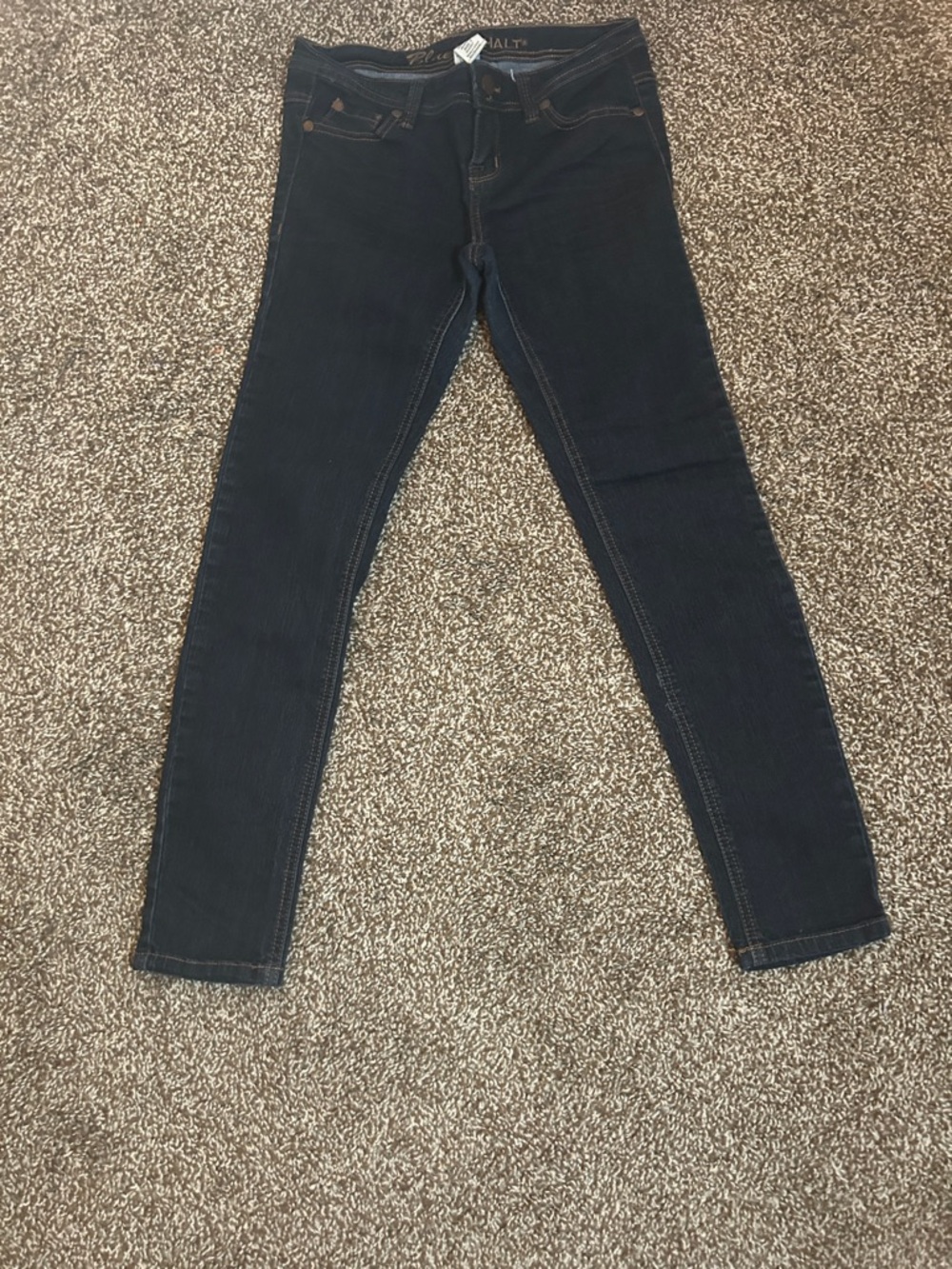 Juniors Blue Asphalt Women's Dark Blue Skinny Jeans Size 5S